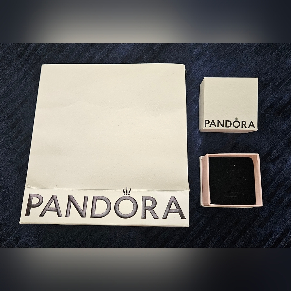 Pandora Jewelry Empty Ring Gift Box And Pandora Bag. Like New.